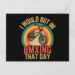 Cartão Postal BMX Engraçado Ocupado BMX Naquele Dia Biker