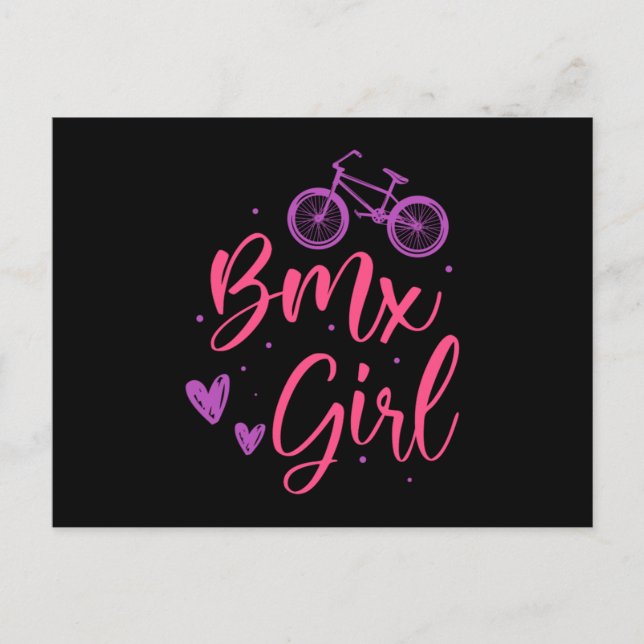 Cartão Postal BMX Girls Extreme Sport Mountain Bike Biker Gift (Frente)