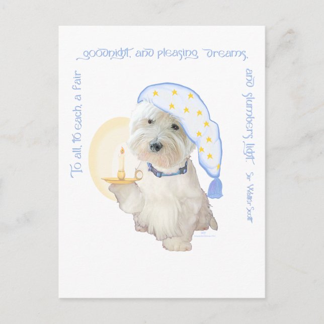 Cartão Postal Boa Noite Azul (Frente)