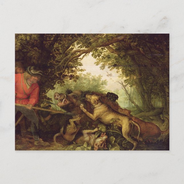 Cartão Postal Boar Hunt, 1611 (Frente)