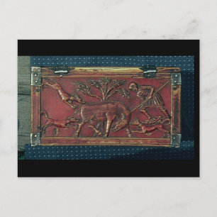 Cartão Postal Boar Hunt, placa de um caixão Bizantino, 11