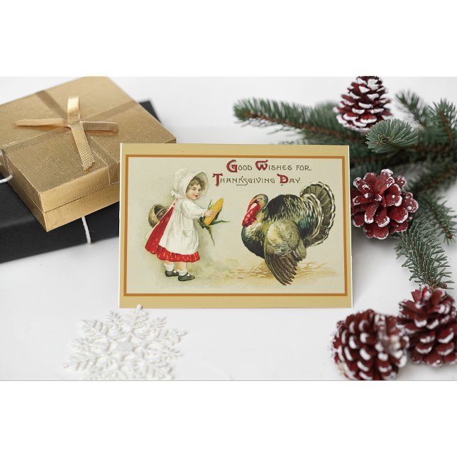 Cartão Postal Boas Desejos para Dia de Ação de Graças (Criador carregado)