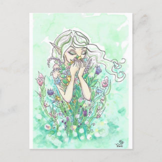 Cartão Postal Boas Feiras Flores Flores Fadas Fantasia Art Impre