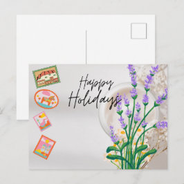 Cartão Postal Boas Festas em Roteiro Moderno