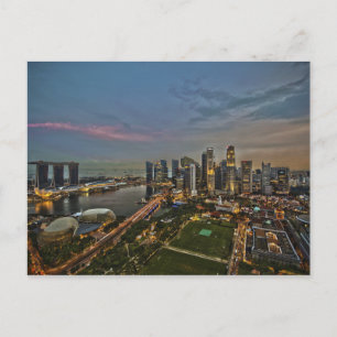 Cartão Postal Boat Quay City Skyline Panorama