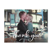 Boate Obrigado cartão-postal moderno, carta-mão