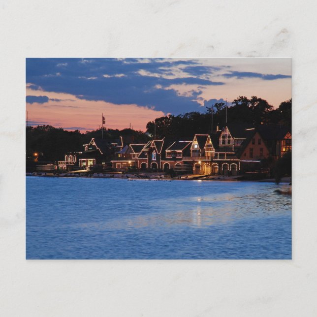 Cartão Postal Boathouse Row Dusk (Frente)