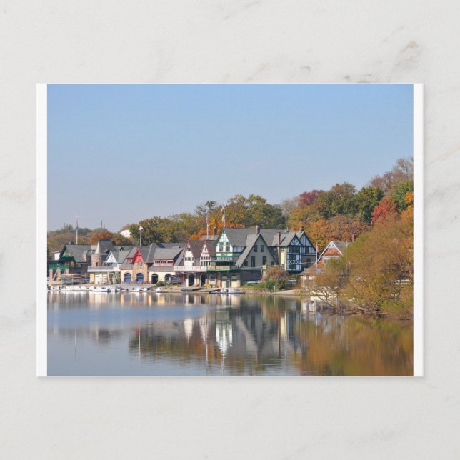 Cartão Postal Boathouse Row Philadelphia (Frente)