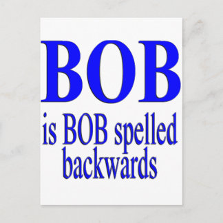 Cartão Postal Bob é Bob para trás