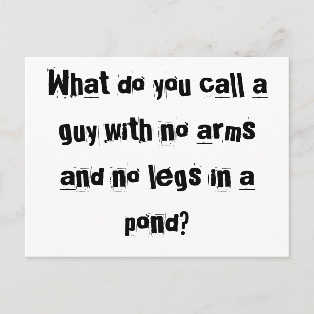 Cartão Postal Bob o MANequim cartões-postais (Frente)