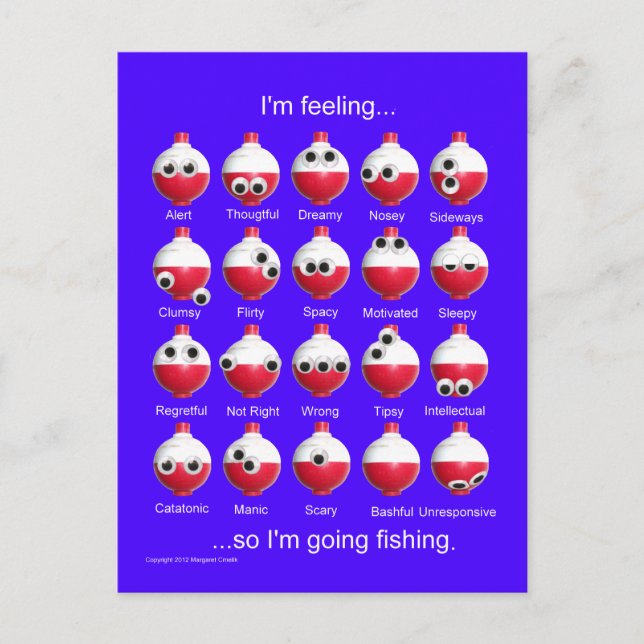 Cartão Postal Bobinas De Pesca, Modos De Pesca Engraçados, Emoçõ (Frente)