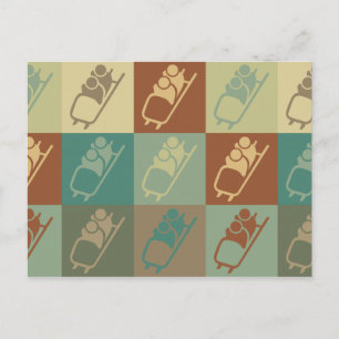 Cartão Postal Bobsled Pop Art