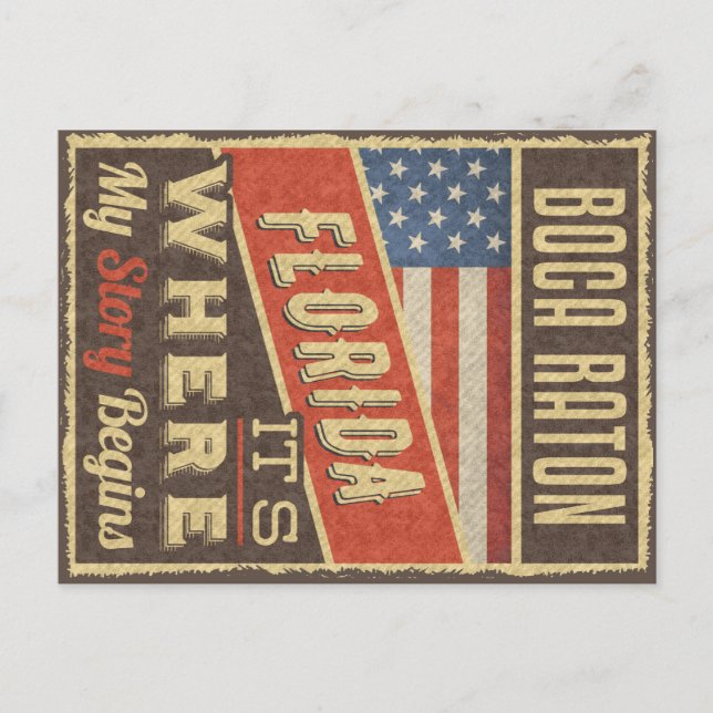 Cartão Postal Boca Raton Florida (Frente)