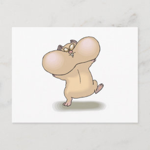 Cartão Postal bochechas gorduchas engraçadas de hamster