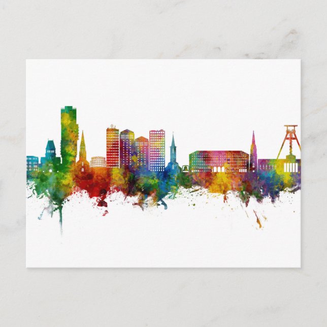 Cartão Postal Bochum Germany Skyline (Frente)