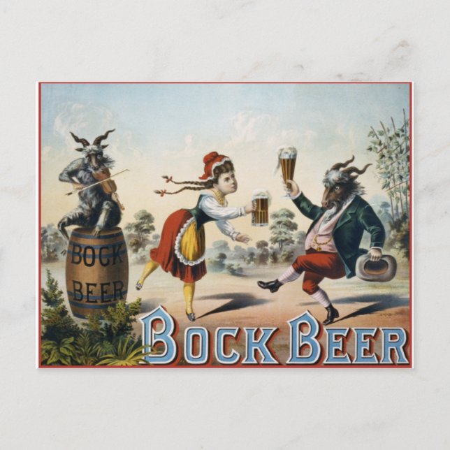 Cartão Postal Bock Beer (Frente)