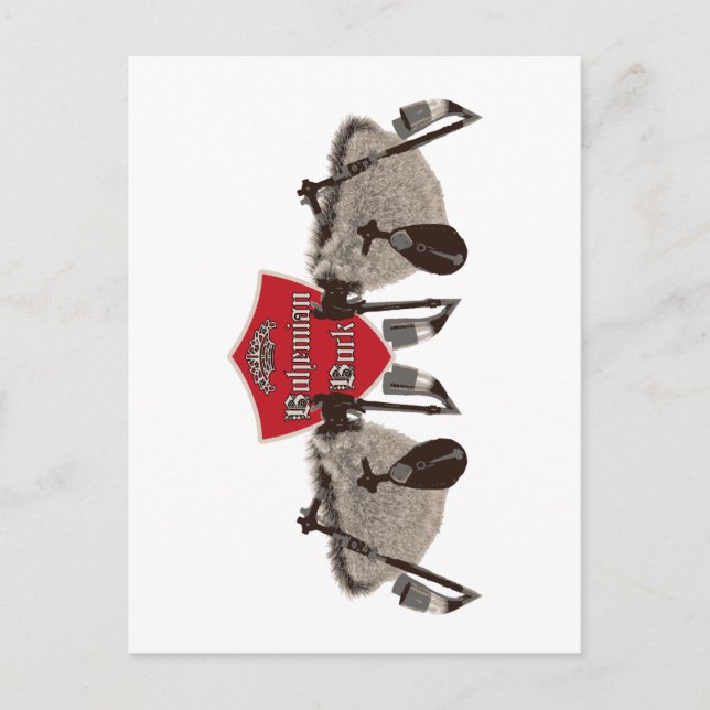 Cartão Postal bock boêmico - Bagtubos de origem checa (Frente)