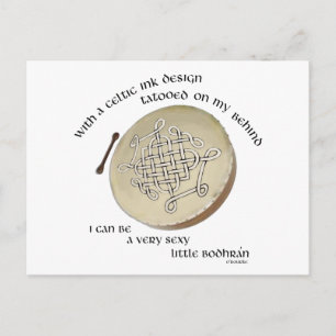Cartão Postal Bodhran Irlandês - Dança Irlandesa