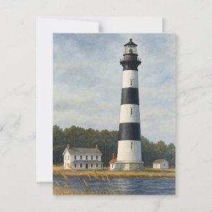 Cartão Postal Bodie Island Lighthouse Watercolor