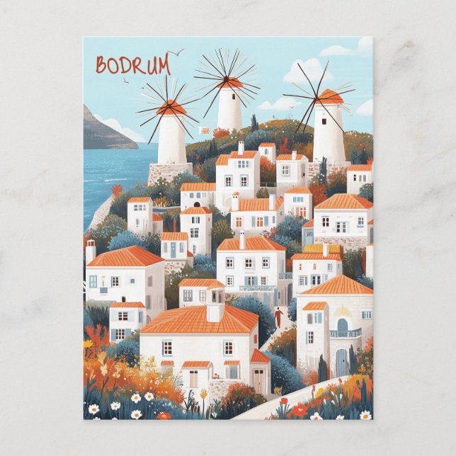 Cartão Postal Bodrum Turkiye Viagem (Frente)