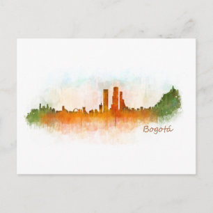 Cartão Postal Bogotá Cidade Colômbia Cundinamarca Skyline v03