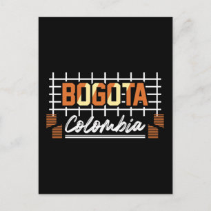Cartão Postal Bogotá Colômbia Tipografia Retro Design