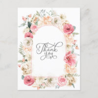 Bohemian Boho watercolor Obrigado chic floral eleg
