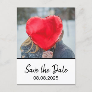 Cartão Postal Bohemian Bold Modern Photo White Salvar Data