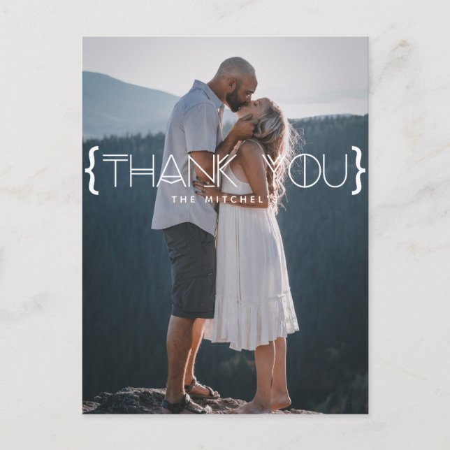 Cartão Postal Bohemian Tribal Obrigado Cartão-Postal (Frente)