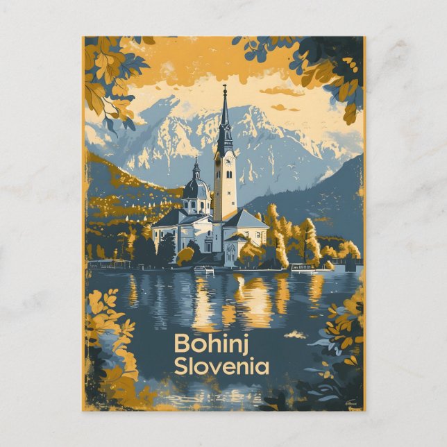Cartão Postal Bohinj Eslovênia (Frente)