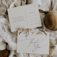 Boho Autumn Wildflower | Boige Wedding Obrigado