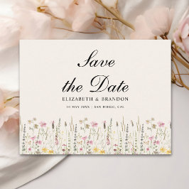 Cartão Postal Boho Chic Wedding with Beige Flowers