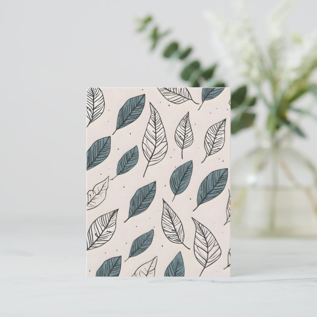 Cartão Postal Boho deixa arte (Em pé/Frente)