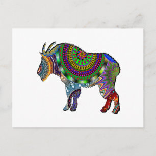 CARTÃO POSTAL BOHO GOAT