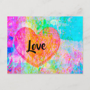 Cartão Postal Boho Heart Love