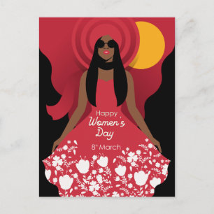 Cartão Postal Boho International Mulheres Day