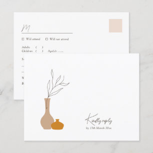 Cartão Postal Boho Minimalist Vases Solicitação de Música + Es
