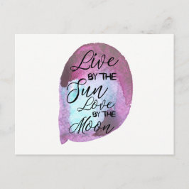 Cartão Postal Boho Postcard- Live By The Sun Love By The Moon