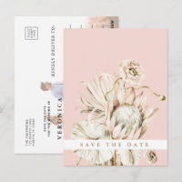 Boho Protea Pampas Grass Blush Salva a Foto da Dat