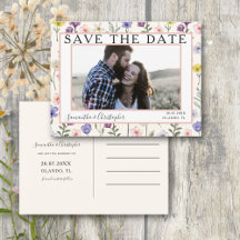 Boho Save the Date Flor Silvestre & Foto