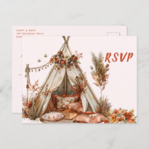 Boho Tent Feenas Casamento RSVP