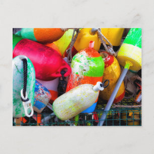 Cartão Postal Boias de lagosta em Bass Harbor