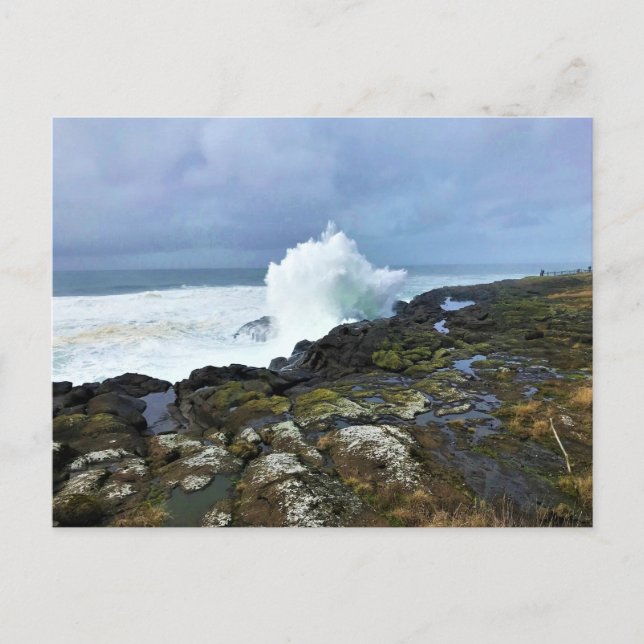 Cartão Postal Boiler Bay State Wayside, Depoe Bay, Oregon (Frente)