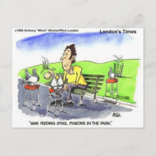 Cartão Postal Boinas de Stool Ofertas Engraçadas Camisetas e Co