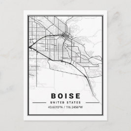Cartão Postal Boise Idaho EUA Viagem Map Poster
