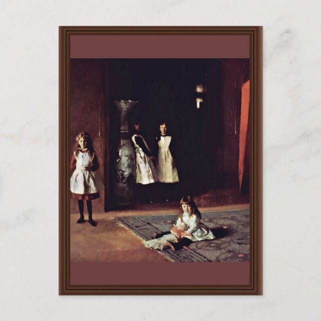 Cartão Postal Boit Filhas Por Sargent John Singer (Frente)