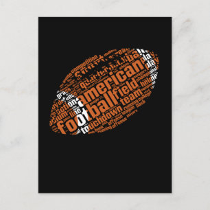 Cartão Postal Bola Criativa de Futebol Americano