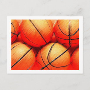 Cartão Postal Bola de Basquete