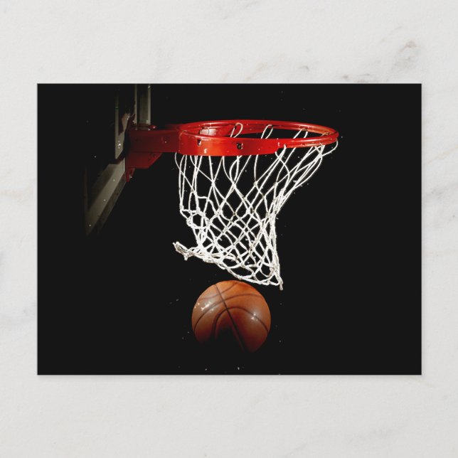 Cartão Postal Bola de Basquete e Rede (Frente)