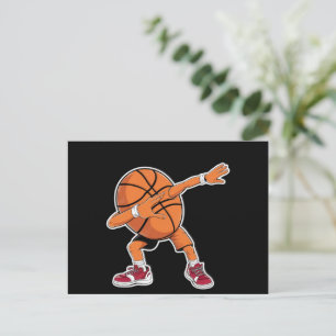 Cartão Postal Bola de Basquetebol Dabbing Jogador de Desportos D